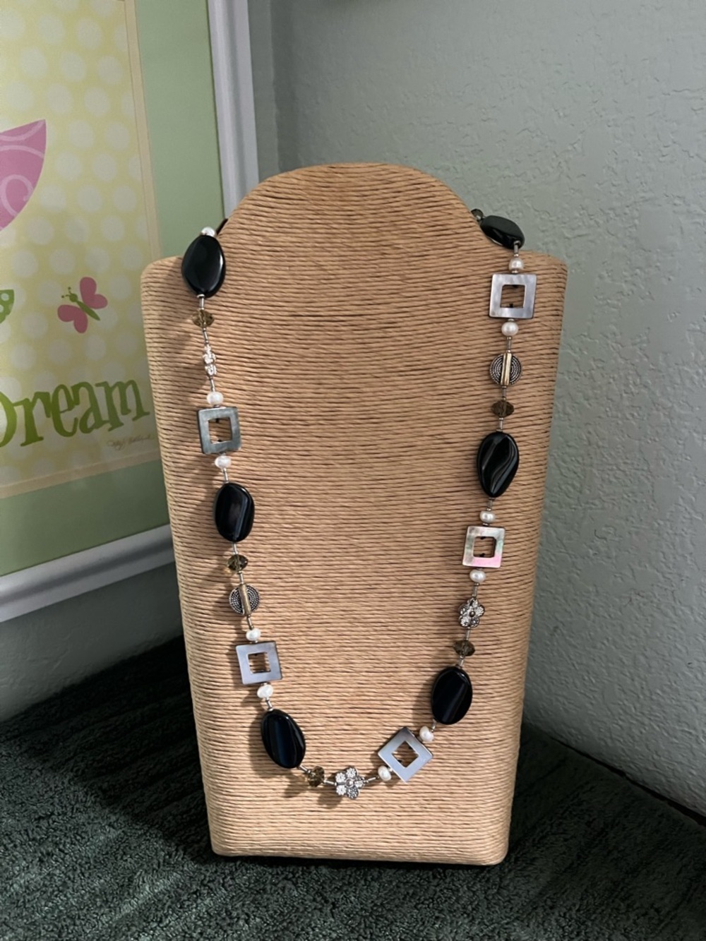 Premier Designs Black and Silver Statement Necklace #PDNK1